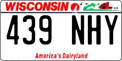 WI license plate 439NHY