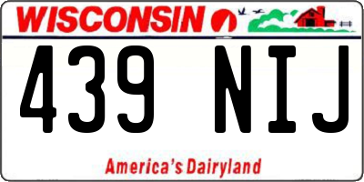 WI license plate 439NIJ