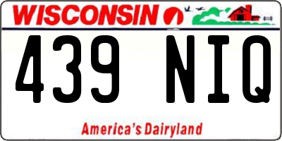 WI license plate 439NIQ