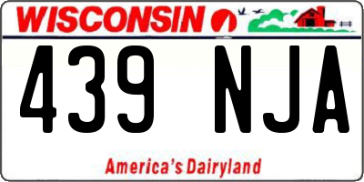 WI license plate 439NJA