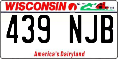 WI license plate 439NJB