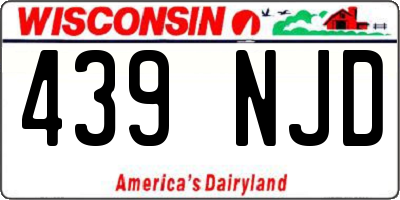 WI license plate 439NJD