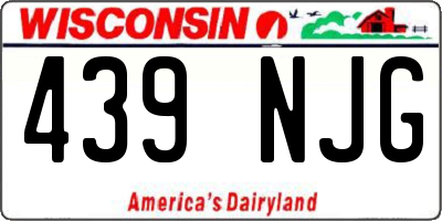 WI license plate 439NJG