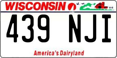 WI license plate 439NJI