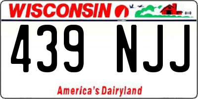 WI license plate 439NJJ