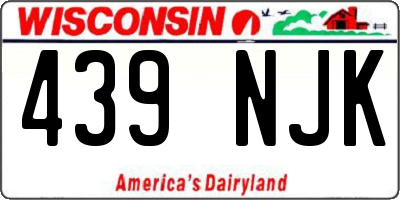 WI license plate 439NJK
