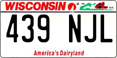 WI license plate 439NJL