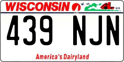 WI license plate 439NJN