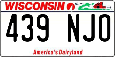WI license plate 439NJO