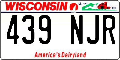 WI license plate 439NJR