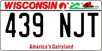 WI license plate 439NJT