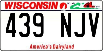 WI license plate 439NJV