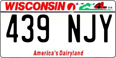 WI license plate 439NJY