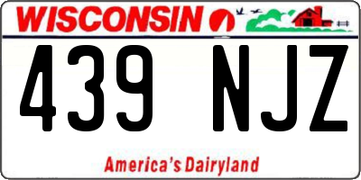 WI license plate 439NJZ