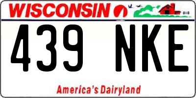 WI license plate 439NKE