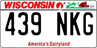 WI license plate 439NKG