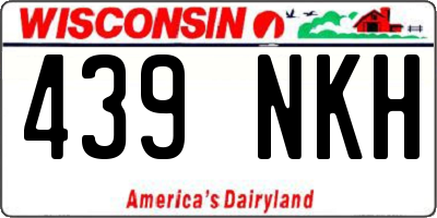 WI license plate 439NKH
