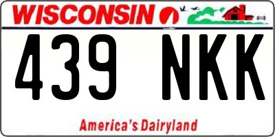 WI license plate 439NKK