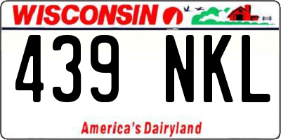 WI license plate 439NKL
