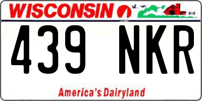 WI license plate 439NKR