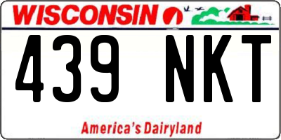WI license plate 439NKT