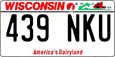 WI license plate 439NKU