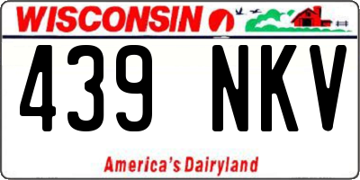WI license plate 439NKV