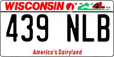 WI license plate 439NLB