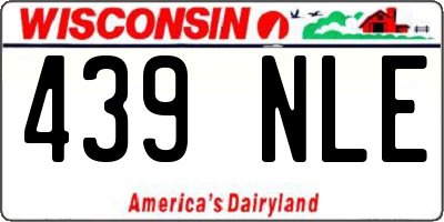WI license plate 439NLE