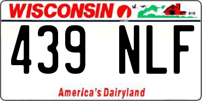 WI license plate 439NLF