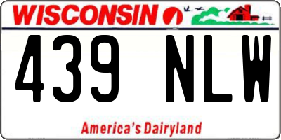 WI license plate 439NLW