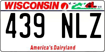 WI license plate 439NLZ