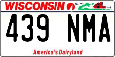 WI license plate 439NMA