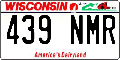 WI license plate 439NMR