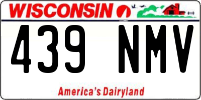 WI license plate 439NMV