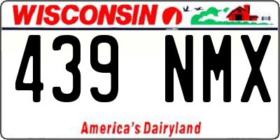 WI license plate 439NMX