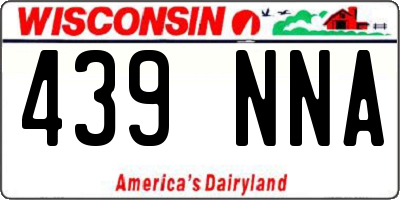 WI license plate 439NNA
