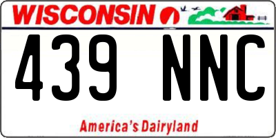 WI license plate 439NNC