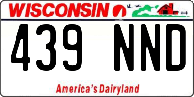 WI license plate 439NND