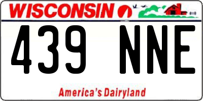 WI license plate 439NNE