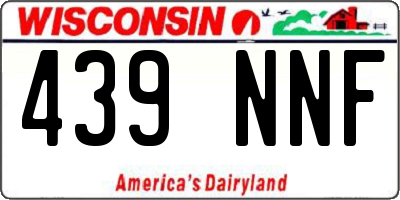 WI license plate 439NNF