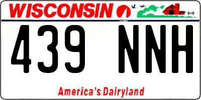 WI license plate 439NNH