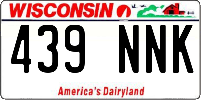 WI license plate 439NNK