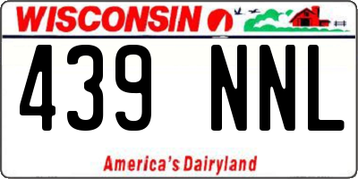 WI license plate 439NNL