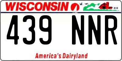 WI license plate 439NNR