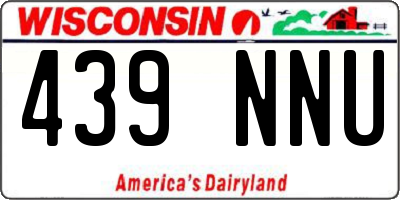 WI license plate 439NNU