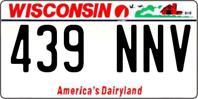 WI license plate 439NNV