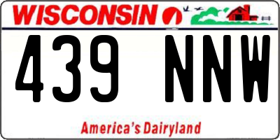 WI license plate 439NNW