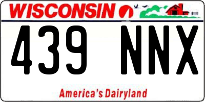 WI license plate 439NNX