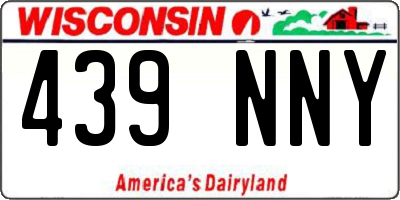 WI license plate 439NNY